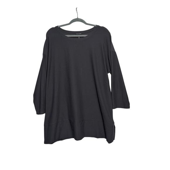Eileen Fisher Tops - Eileen Fisher Shirt Womens XL Gray 3/4 Sleeve Viscose Blend